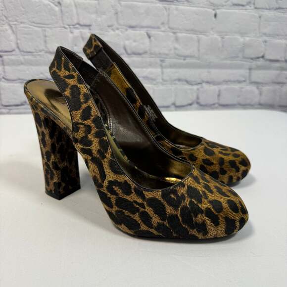 Nicole by Nicole Miller Shoes - Nicole Miller Sexy Animal Print Slingback Pumps Size 8.5